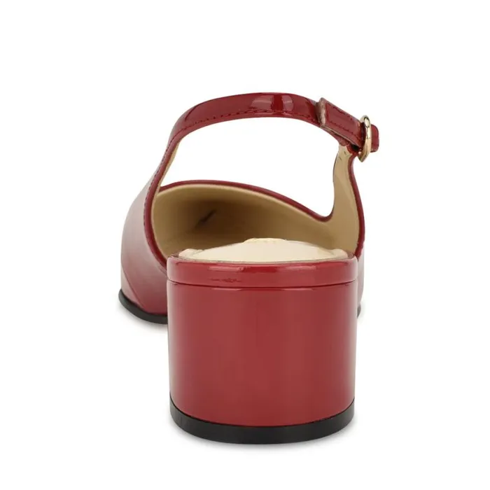 Nine West Heels Women Prepp Block Heel Slingback Pumps Red Patent Nine West Heels Women Prepp Block Heel Slingback Pumps Red Patent