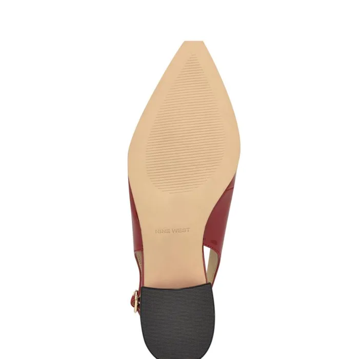 Nine West Heels Women Prepp Block Heel Slingback Pumps Red Patent Nine West Heels Women Prepp Block Heel Slingback Pumps Red Patent