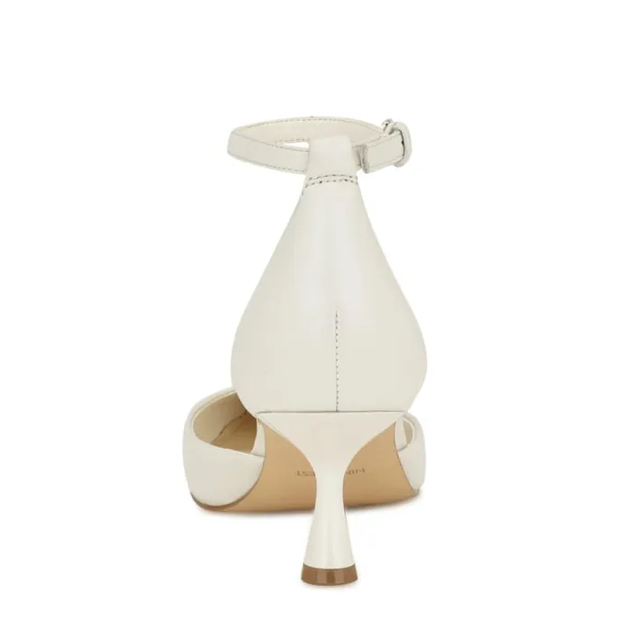 Nine West Heels Women Racha Ankle Strap Pumps White