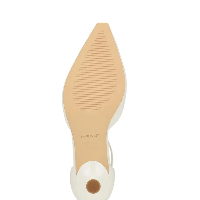 Nine West Heels Women Racha Ankle Strap Pumps White