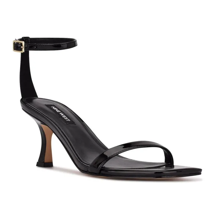 Nine West Heels Women Ripe Heeled Sandals Black Patent Nine West Heels Women Ripe Heeled Sandals Black Patent