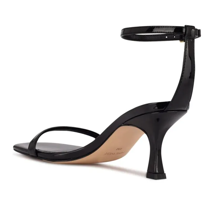 Nine West Heels Women Ripe Heeled Sandals Black Patent Nine West Heels Women Ripe Heeled Sandals Black Patent