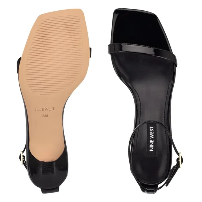 Nine West Heels Women Ripe Heeled Sandals Black Patent Nine West Heels Women Ripe Heeled Sandals Black Patent