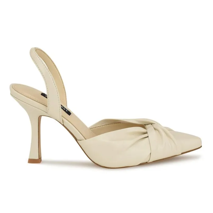 Nine West Heels Women Shanti Slingback Pumps Ivory