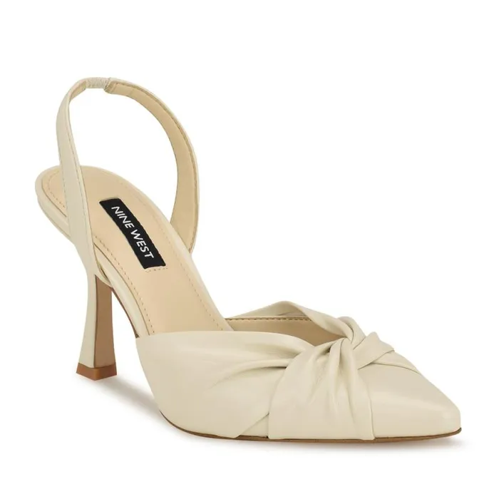 Nine West Heels Women Shanti Slingback Pumps Ivory Nine West Heels Women Shanti Slingback Pumps Ivory