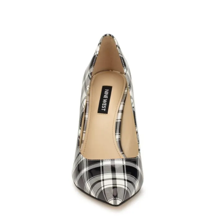 Nine West Heels Women Tatiana Pointy Toe Pumps Blackwhite Patent Plaid Nine West Heels Women Tatiana Pointy Toe Pumps Blackwhite Patent Plaid