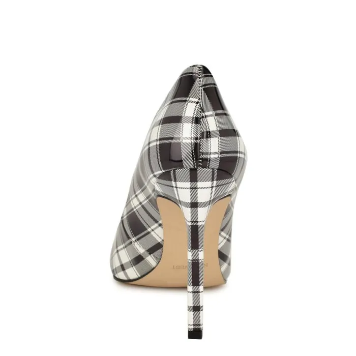 Nine West Heels Women Tatiana Pointy Toe Pumps Blackwhite Patent Plaid Nine West Heels Women Tatiana Pointy Toe Pumps Blackwhite Patent Plaid