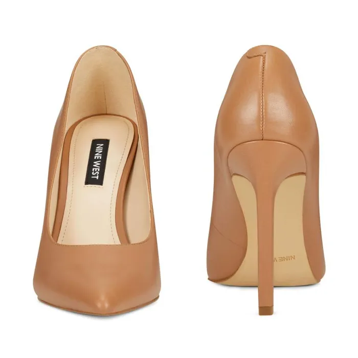 Nine West Heels Women Tatiana Pointy Toe Pumps Natural Leather Nine West Heels Women Tatiana Pointy Toe Pumps Natural Leather