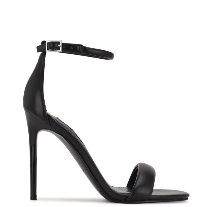 Nine West Heels Women Teeya Ankle Strap Sandals Black