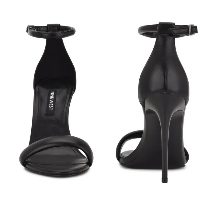 Nine West Heels Women Teeya Ankle Strap Sandals Black
