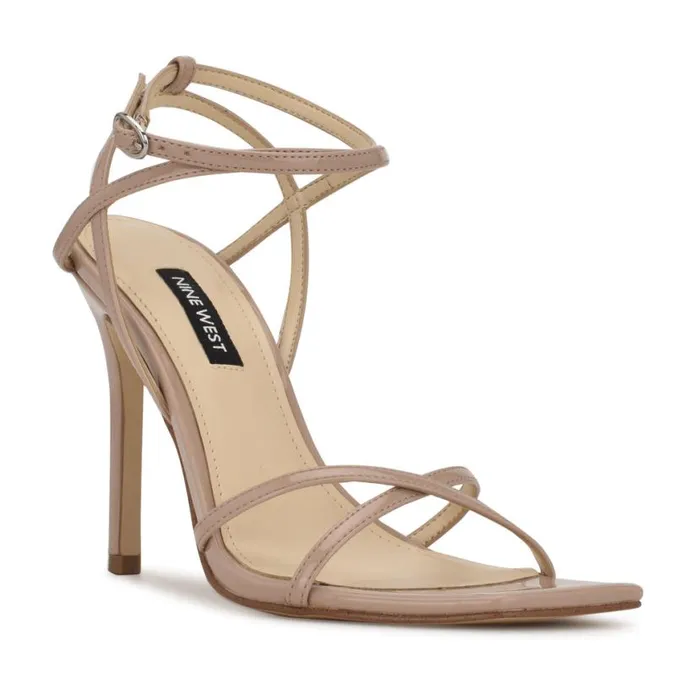 Nine West Heels Women Tidle Ankle Strap Sandals Barely Nude Nine West Heels Women Tidle Ankle Strap Sandals Barely Nude
