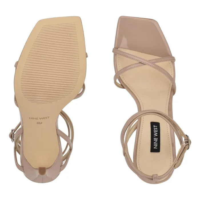 Nine West Heels Women Tidle Ankle Strap Sandals Barely Nude Nine West Heels Women Tidle Ankle Strap Sandals Barely Nude