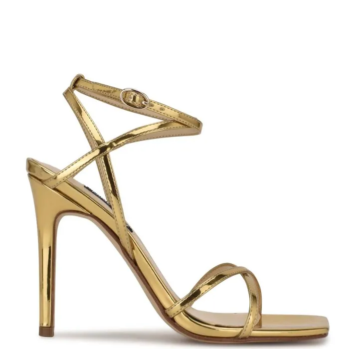 Nine West Heels Women Tidle Ankle Strap Sandals Bronze