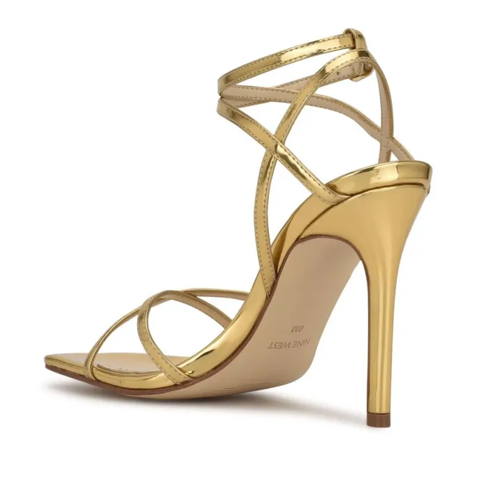 Nine West Heels Women Tidle Ankle Strap Sandals Bronze