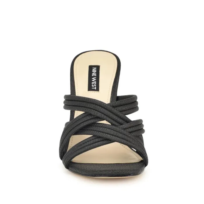 Nine West Heels Women Tracee Heeled Slide Sandals Black