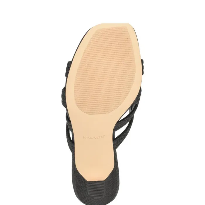 Nine West Heels Women Tracee Heeled Slide Sandals Black
