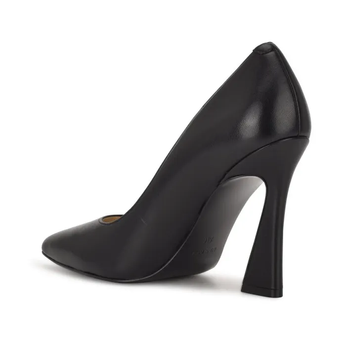 Nine West Heels Women Trendz Pointy Toe Pumps Black Leather