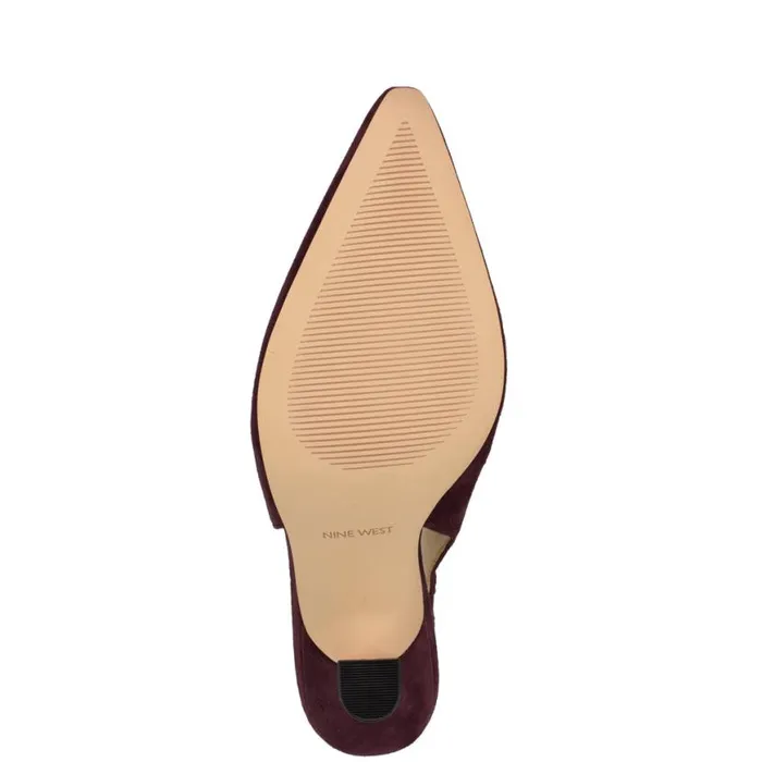 Nine West Heels Women Veroni Slingback Pumps Dark Red Suede Nine West Heels Women Veroni Slingback Pumps Dark Red Suede