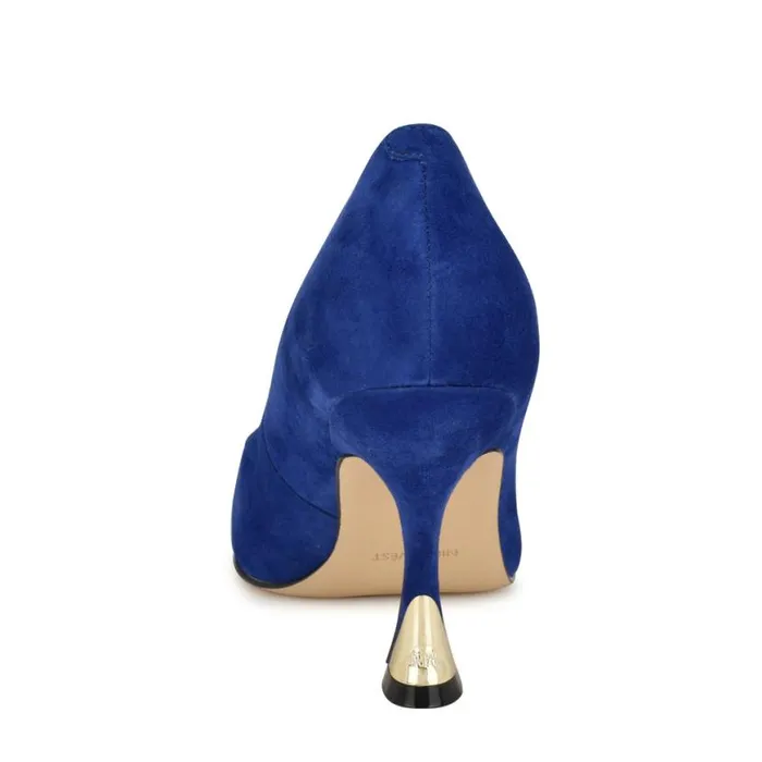 Nine West Heels Women Vylot Pointy Toe Pumps Blue Suede