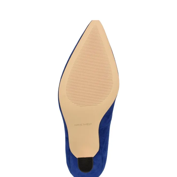 Nine West Heels Women Vylot Pointy Toe Pumps Blue Suede
