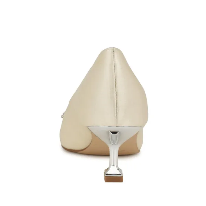 Nine West Heels Women Wendon Bow Pumps Ivory Nine West Heels Women Wendon Bow Pumps Ivory