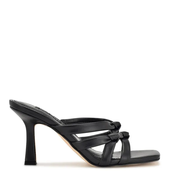 Nine West Heels Women Yeander Heeled Slide Sandals Black