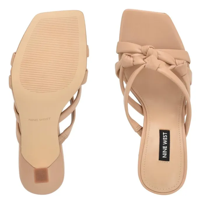 Nine West Heels Women Yeander Heeled Slide Sandals Warm Blush