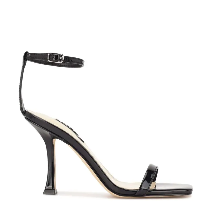 Nine West Heels Women Yess Ankle Strap Sandals Black