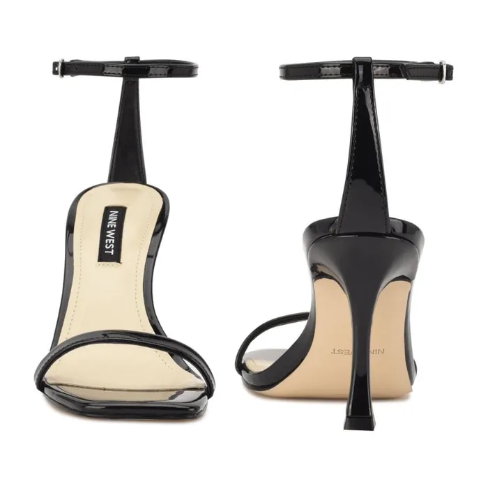 Nine West Heels Women Yess Ankle Strap Sandals Black