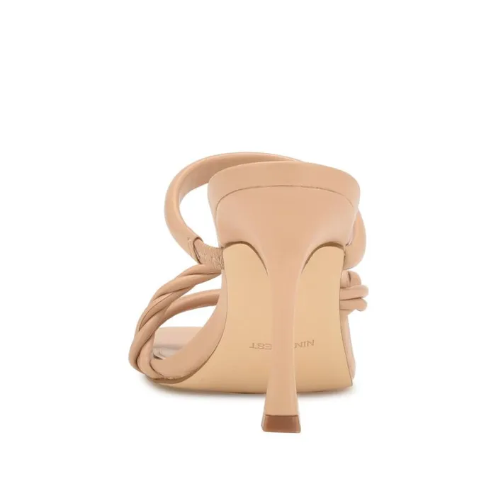 Nine West Heels Women Yester Heeled Slide Sandals Warm Blush