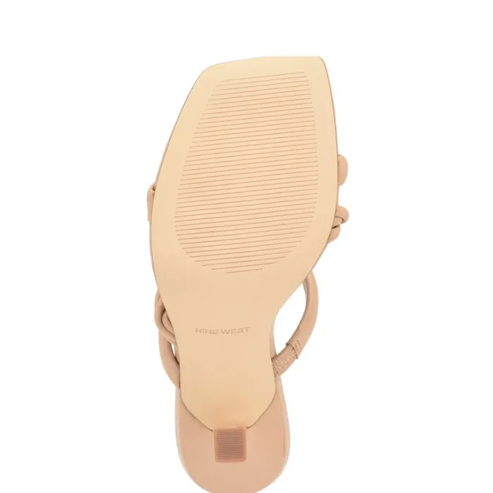 Nine West Heels Women Yester Heeled Slide Sandals Warm Blush