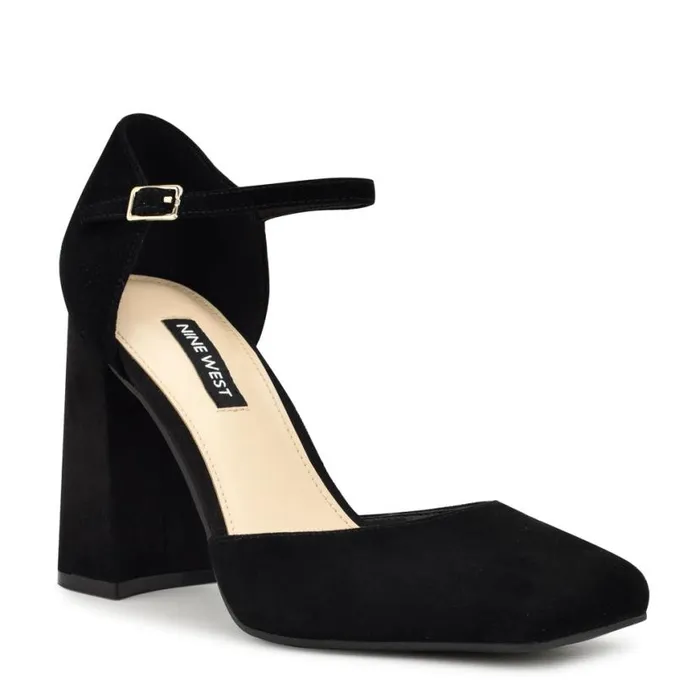 Nine West Heels Women Youda Ankle Strap Pumps Black Nine West Heels Women Youda Ankle Strap Pumps Black
