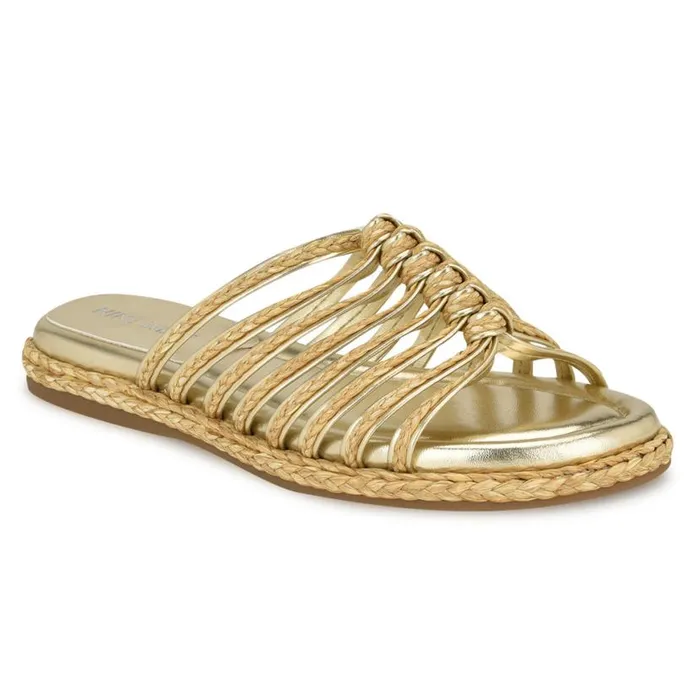 Nine West Sandals Women Adila Flat Espadrille Sandals Natural Raffia