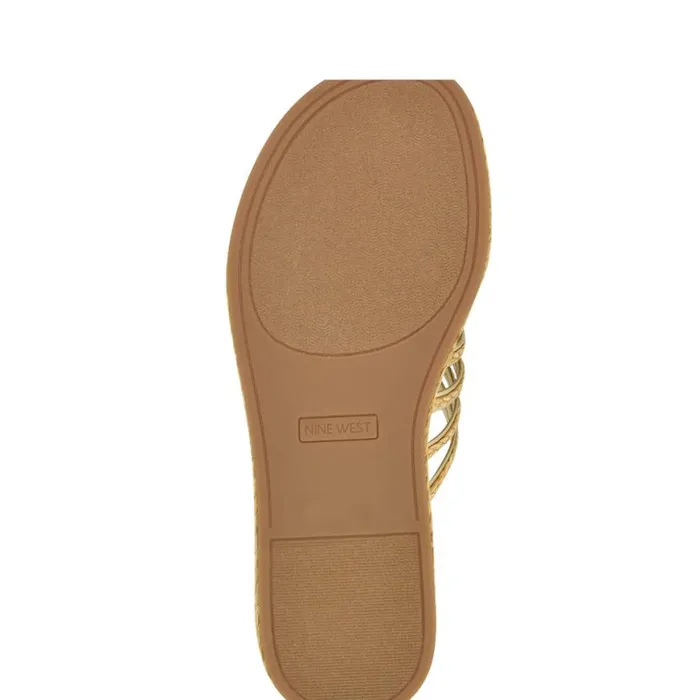 Nine West Sandals Women Adila Flat Espadrille Sandals Natural Raffia
