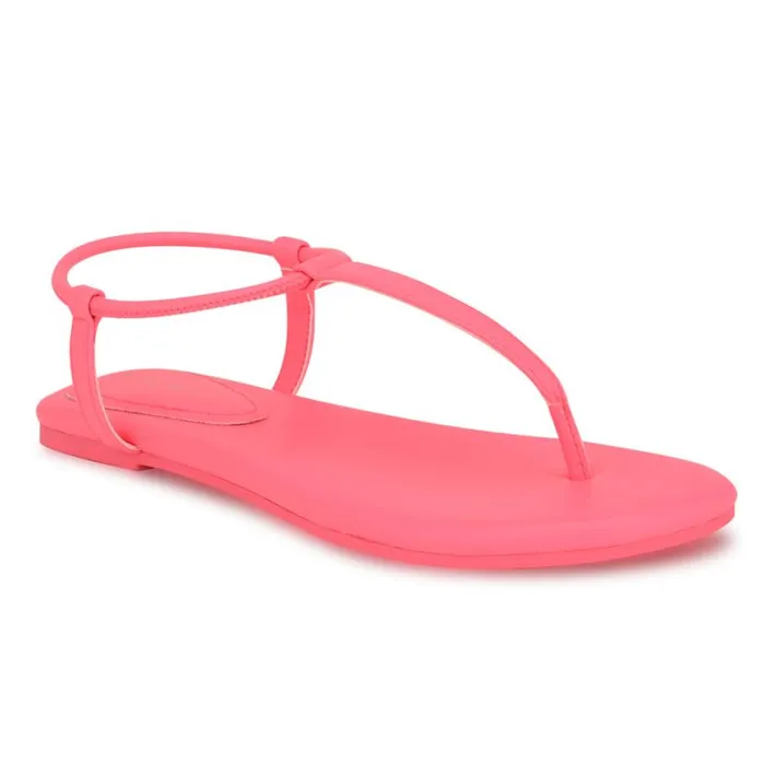 Nine West Sandals Women Bassie Flat Sandals Pink Nine West Sandals Women Bassie Flat Sandals Pink