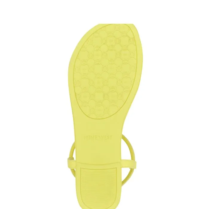 Nine West Sandals Women Bassie Flat Sandals Yellow Nine West Sandals Women Bassie Flat Sandals Yellow