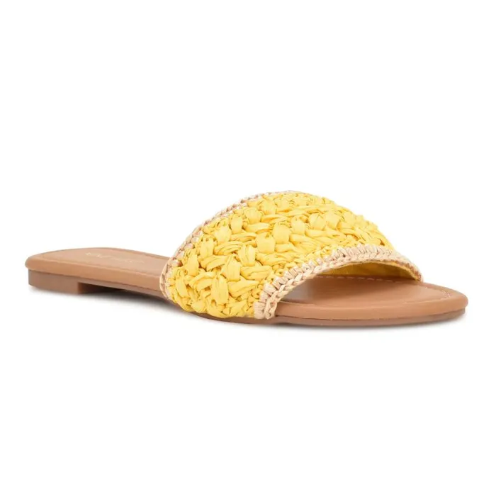 Nine West Sandals Women Beehiv Slide Sandals Yellow Nine West Sandals Women Beehiv Slide Sandals Yellow