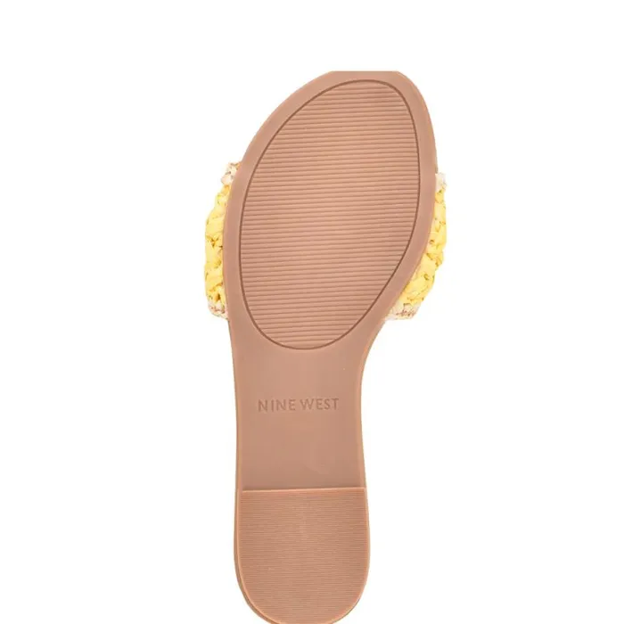 Nine West Sandals Women Beehiv Slide Sandals Yellow Nine West Sandals Women Beehiv Slide Sandals Yellow