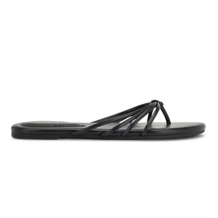 Nine West Sandals Women Blithe Flat Sandals Black