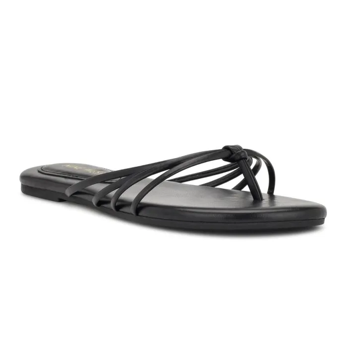 Nine West Sandals Women Blithe Flat Sandals Black