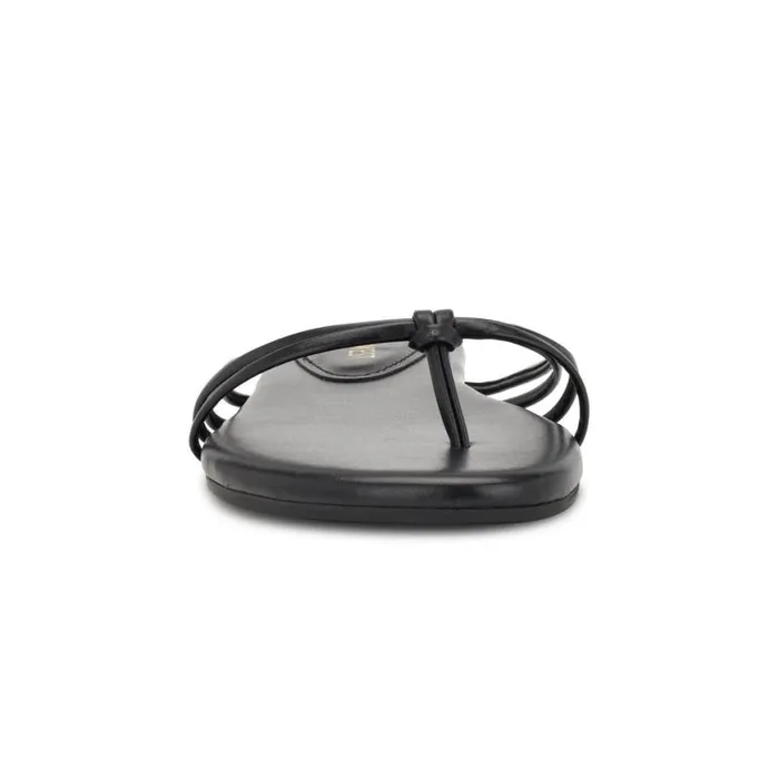 Nine West Sandals Women Blithe Flat Sandals Black