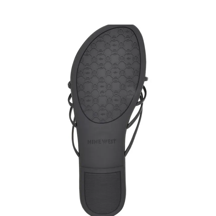 Nine West Sandals Women Blithe Flat Sandals Black