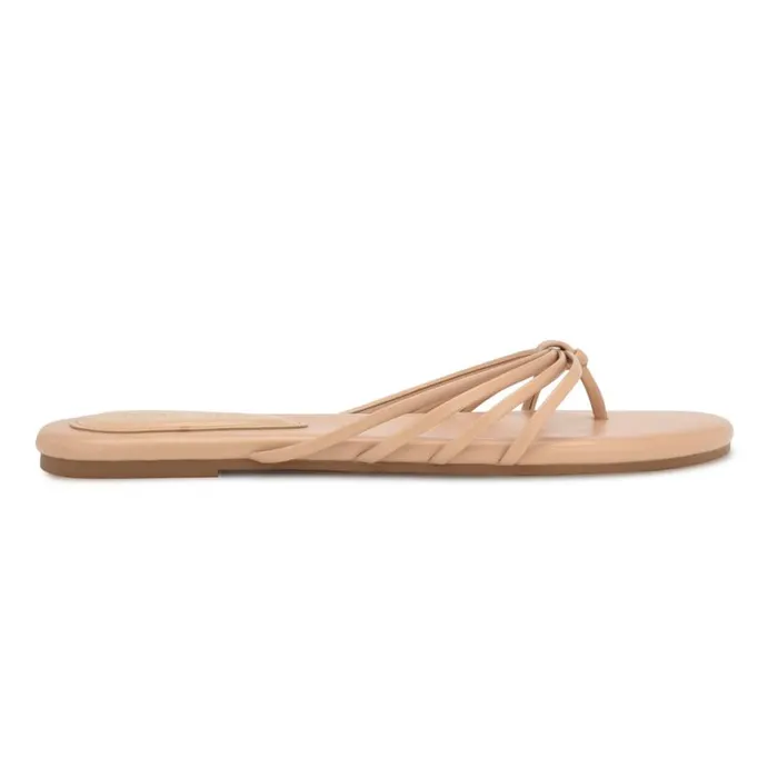 Nine West Sandals Women Blithe Flat Sandals Warm Blush