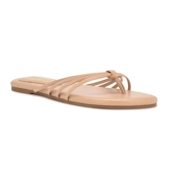 Nine West Sandals Women Blithe Flat Sandals Warm Blush