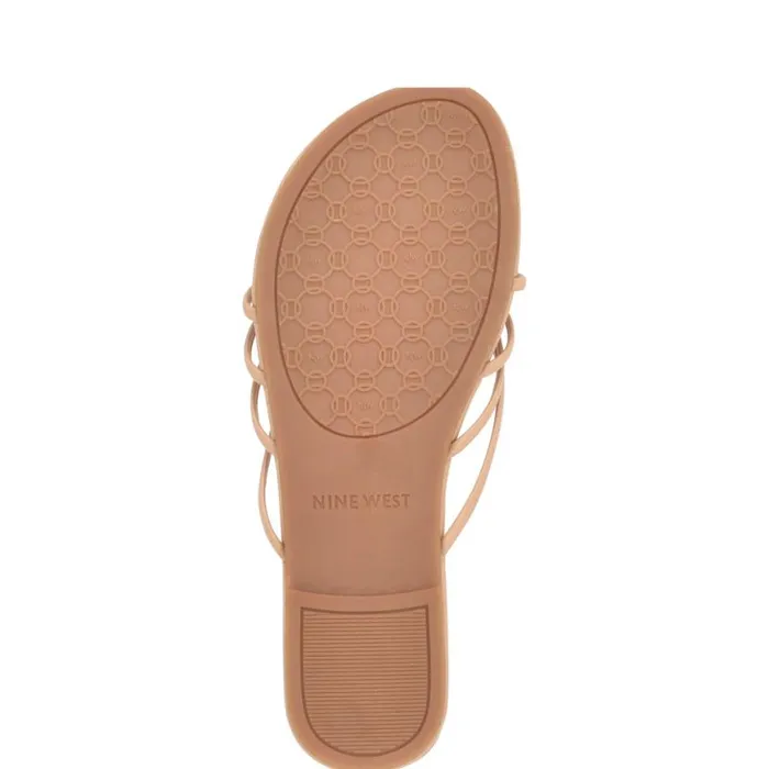 Nine West Sandals Women Blithe Flat Sandals Warm Blush