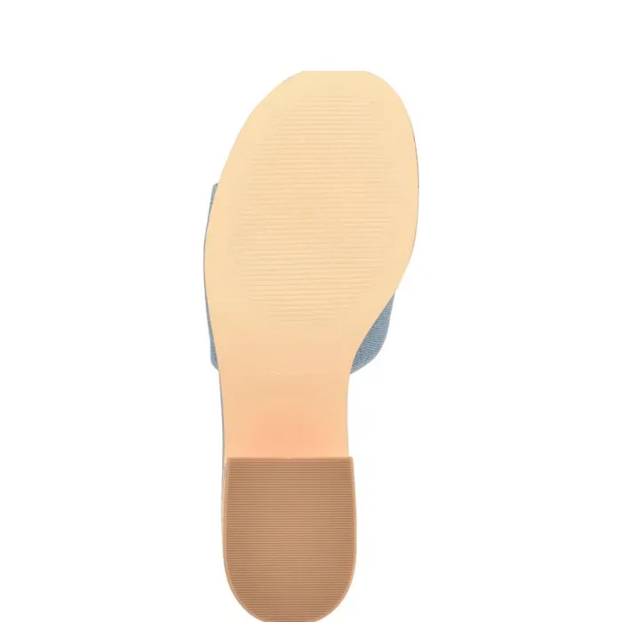 Nine West Sandals Women Boone Platform Slide Sandals Denim