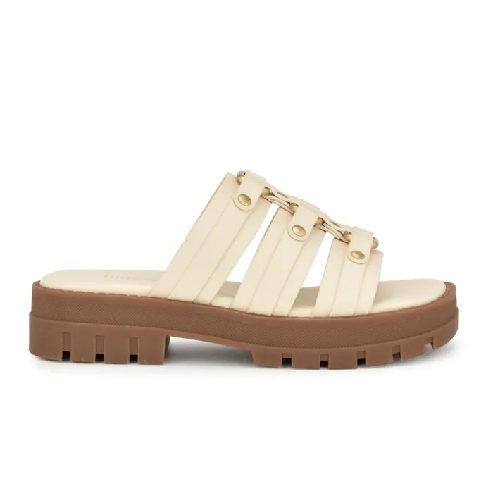Nine West Sandals Women Cazz Fisherman Slide Sandals Ivory
