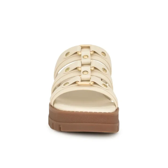 Nine West Sandals Women Cazz Fisherman Slide Sandals Ivory Nine West Sandals Women Cazz Fisherman Slide Sandals Ivory