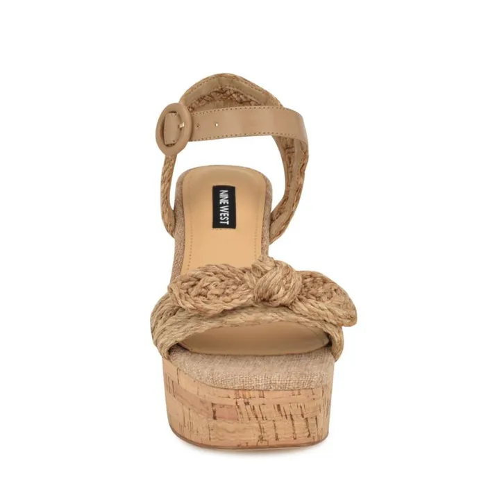 Nine West Sandals Women Comiele Platform Sandals Natural Raffia Nine West Sandals Women Comiele Platform Sandals Natural Raffia