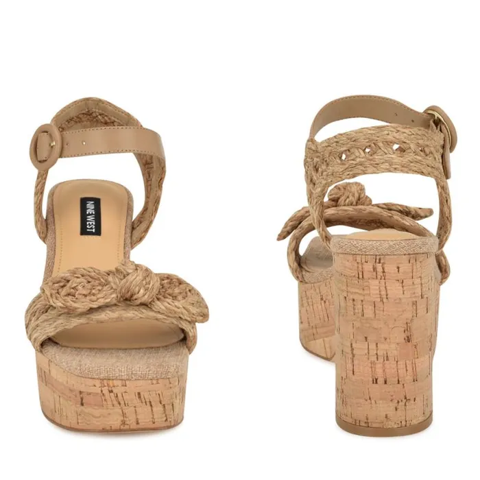 Nine West Sandals Women Comiele Platform Sandals Natural Raffia Nine West Sandals Women Comiele Platform Sandals Natural Raffia